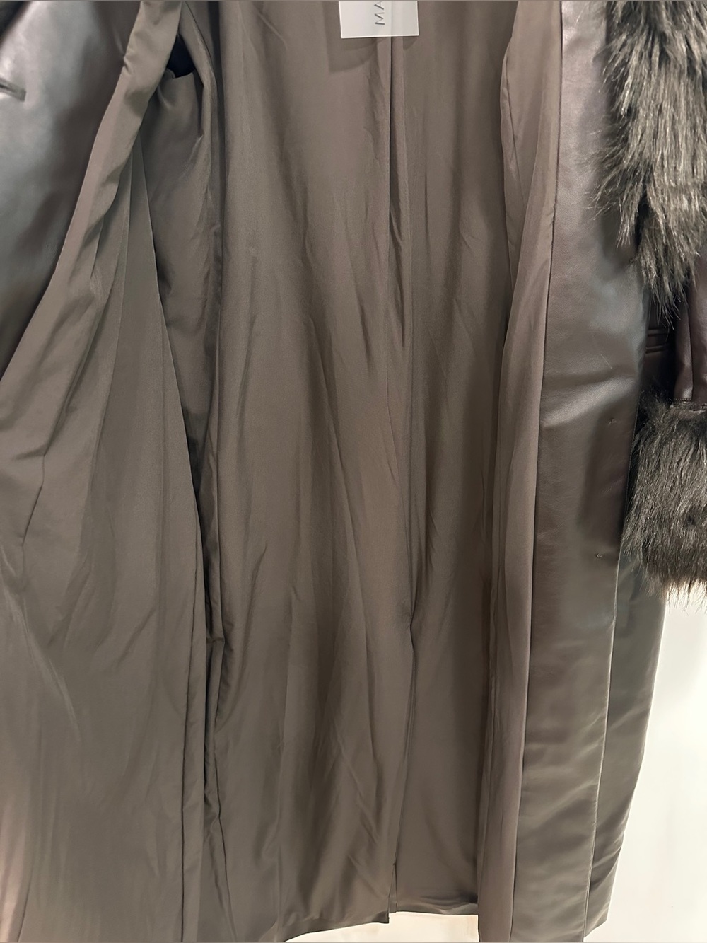 NEW Ashley Graham Dark Brown Fur Wrap Long Coat Women’s Plus Size 0X MSRP $300 - Picture 12 of 12